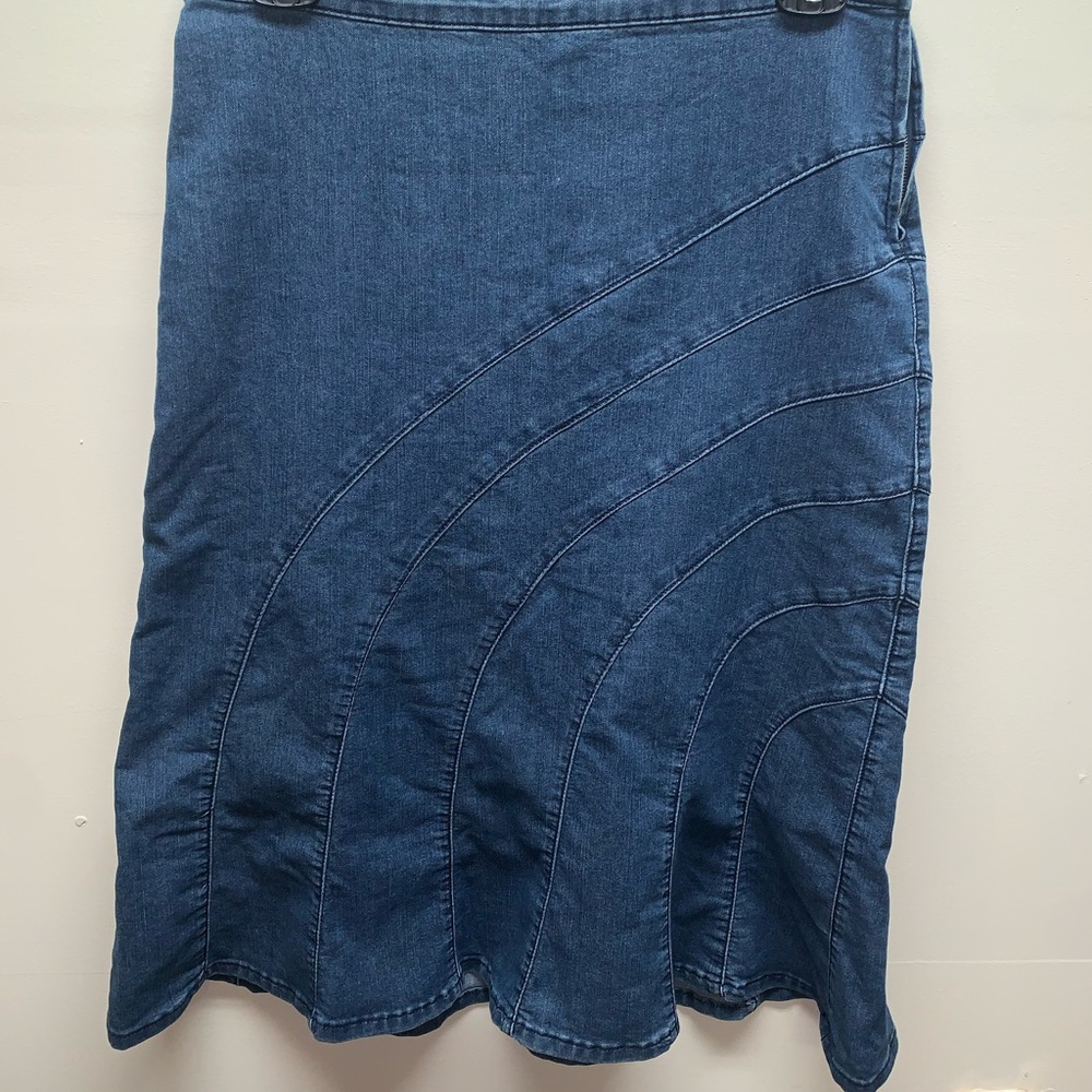 70’s Styled Long Jean Skirt